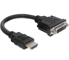 DeLock Adapter HDMI Stecker > DVI 24+1 Buchse / 20 cm