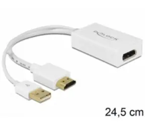 DeLock Adapter HDMI A Stecker auf Displayport Buchse