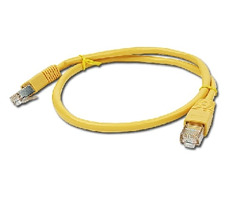 Gembird FTP CAT5E 0,5 m / Patchkabel / geschirmt mit Schutz und Geflecht / gelb