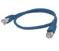 Gembird FTP CAT5E 1m blau / Patchkabel / geschirmt mit Schutz und Geflecht