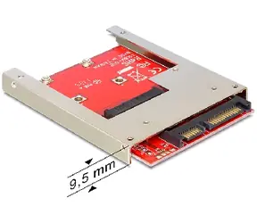 DeLock Adapter SATA 22 Pin auf mSATA Full Size