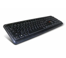 C-tech KB-102-BL Slim-Tastatur / CZ/SK / PS/2 / schwarz