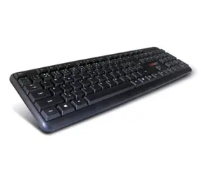 C-tech KB-102-BL Slim-Tastatur / CZ/SK / PS/2 / schwarz