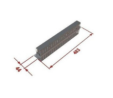 Triton 19" Ausgleichspanel 1HE doppelseitige Kunststoffschiene BK