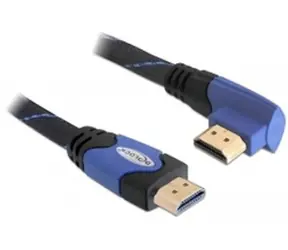 DeLock High Speed HDMI-Kabel mit Ethernet - HDMI-A-Stecker <-> HDMI-A-Stecker rechtwinklig / 5 m