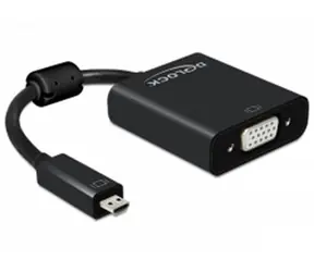 DeLock Adapter HDMI Micro-D Stecker <-> VGA Buchse / mit Audio / schwarz
