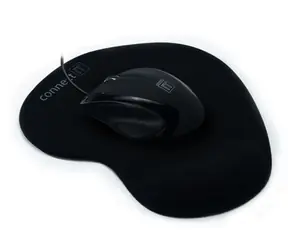 Connect IT CI-77 (3023) schwarz / Optische Gaming-Maus + Gelpad / 1000 DPI / USB / 1,3 m