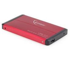 Gembird EE2-U3S-2- R / Externes USB 3.0-Gehäuse / 2,5" SATA / rotes Aluminium