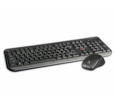 C-tech WLKMC-01 + Maus / kabelloses Kombiset mit Maus / CZ/ SK / USB / Schwarz