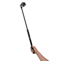 Rollei Teleskopstange Größe L / für GoPro und Rollei Kameras / 300 / 310 / 400 / 410 / 36,5 - 123,5 cm / Schwarz