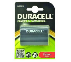 Duracell Akku - DRC511 für Canon DRC511 / Schwarz / 1400 mAh / 7,4 V