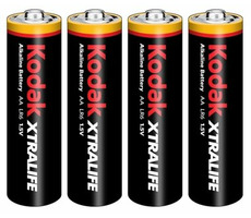 Kodak XTRALIFE AA-Alkalibatterie / 4 Stück / Blister