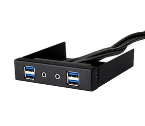 Silverstone SST-FP32B-E / Frontpanel / Montage bis 3,5" / 4X USB 3.0 / HD Audio / Schwarz
