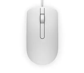 DELL MS116 weiß / Optische Maus / 1000dpi / 2 Tasten + Scrollrad / USB / 1,8 m