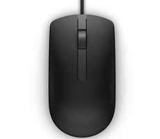 DELL MS116 (570-AAIS) černá / Optická myš / 1000dpi / 2 tlačítka + rolovací kolečko / USB / 1.8 m