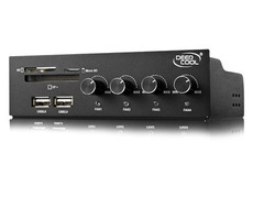 DEEPCOOL ROCKMASTER / Lüftersteuerung bis 5,25" Slot / Kartenleser / USB / Schwarz