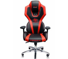 E-BLUE AUROZA Gamingstuhl / 124cm / neigbar bis 118° / Kunstleder / schwarz-rot