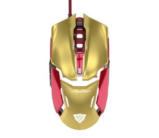 E-BLUE Maus IRON MAN 3 Armor / optisch / kabelgebunden / 6 Tasten + Rad / 4000 dpi / Gold / Nachverkauf