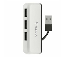 Belkin USB 2.0 Hub Travel / 4- Port / USB 2.0 / Weiß