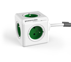 PowerCube Extended grün / Verlängerungskabel 230V / 1,5m / 5 Steckdosen