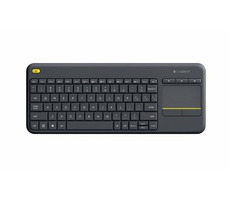 Logitech Wireless K400 PLUS CZ schwarz / Kabellose Tastatur / Touchpad / USB / CZ -Layout