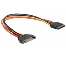 C-tech Kabel SATA-Stromverlängerung / 30 cm
