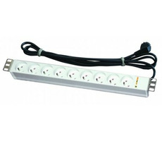 Powerpanel / 9x UTE / 1HE / RAL7035 / 3M Kabel