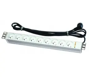 Powerpanel / 9x UTE / 1HE / RAL7035 / 3M Kabel