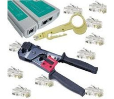 UTP-Tester+Zange+Stripper-Impaktor+10xRJ45