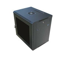 DATACOM 19" Wandschrank 9HE/450mm / Schwarz / Glastür