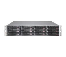 SuperMicro 2U-Gehäuse (CSE-826BE1C-R920LPB) / 12x 3,5" HS SAS / SATA (12G Expander 1x SFF 8643) / 2x920W