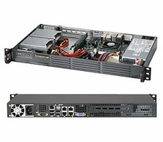 SuperMicro mini1U-Gehäuse (CSE-504-203B) / 2x 3,5- FIXED -Festplatte / 200 W (Gold)
