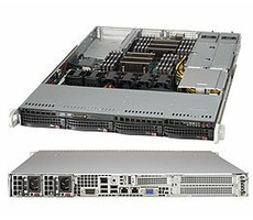 SuperMicro 1U Server (SYS-6018R-WTR) / 2x LGA2011-3 / iC612 / 16x DDR4 ECC R / 4X SATA3 HS (3,5") / 2x1GbE / 2x700W