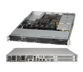 SuperMicro 1U Server (SYS-6018R-WTR) / 2x LGA2011-3 / iC612 / 16x DDR4 ECC R / 4X SATA3 HS (3,5") / 2x1GbE / 2x700W