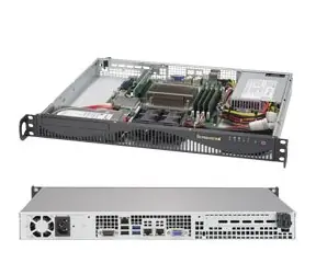 SuperMicro mini1U Server (SYS-5019S-ML) / 1x LGA1151 / iC236 / 4X DDR4 ECC / 2x 3,5" Fix SATA / 350W / IPMI