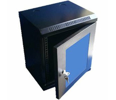 DATACOM 10" Rack einteilig 12U 280 schwarz / Glastür
