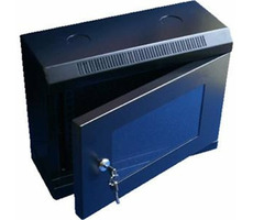 DATACOM 10" Rack einteilig 6U 140 schwarz / Glastür