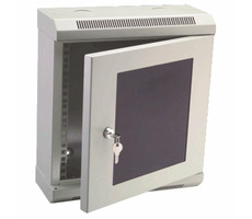 DATACOM 10" Rack einteilig 9U 140 grau / Glastür
