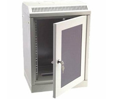 DATACOM 10" einteiliges Rack 9U 280 (Glastür) grau 