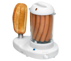 Clatronic HDM 3420 weiß / Hotdog- und Eierkocher 2 in 1 / 350 W / bis zu 6 Eier / bis zu 14 Würstchen 