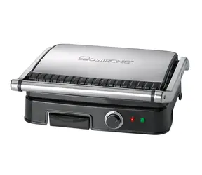 Clatronic KG 3487 schwarz / Elektrischer Kontaktgrill / 2000 W / Edelstahl 