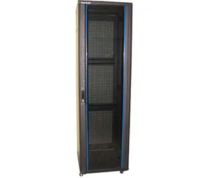 Xtendlan TELCO-42U-810-BLACK-P 19" Schrank / Höhe 42U / 800 x 1000 / perforierte Glastür