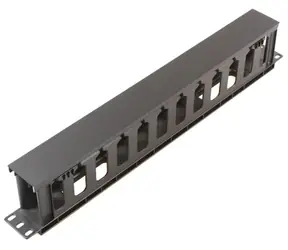 MicroConnect Kunststoff-Kabelmanagementhalterung 19" für 1HE-Rack schwarz