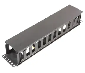 MicroConnect Kunststoff-Kabelmanagementhalterung 19" für 2U-Rack schwarz