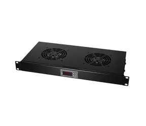 LogiLink FAU02FB schwarz / Doppellüfter für Datenschränke / 1600 U/min / 49,8 CFM