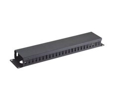 Xtendlan 19" Anschlussfeld 2HE Ganzmetall mit Abdeckung 9x4,5cm