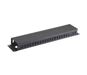 Xtendlan 19" Anschlussfeld 2HE Ganzmetall mit Abdeckung 9x4,5cm