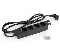 Triton 10" Verteilerfeld 4x230V DIN - 2m schwarz