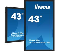 43" IIYAMA ProLite TF4339AS-B1AG / IPS / 3840 x 2160 / 16:9 / 8 ms / 435 cd / 1200:1 / DP+HDMI / USB
