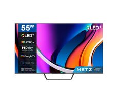 55" METZ 55MQD7500Z schwarz / 4K UHD / QLED / HDMI / USB / CI+ / DVB-T2/S2/C/ / H.265 / WLAN / 20W